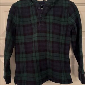 Janie and Jack Tartan Hooded Shirt